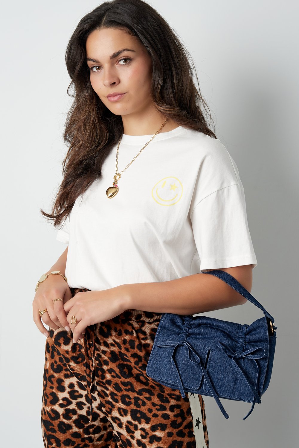 Denim bag with bows h5Picture2